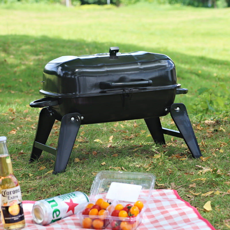 Experience the Ultimate Outdoor Cooking with Our Portable Foldable Hamburger Barbecue Grill