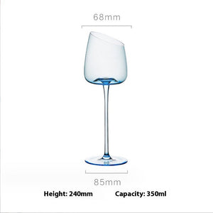 Klein Blue Crystal Elegant Decorative Glass Goblet For Home Use