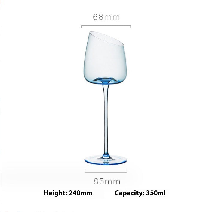 Klein Blue Crystal Elegant Decorative Glass Goblet For Home Use